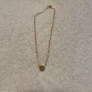 J initial box necklace
